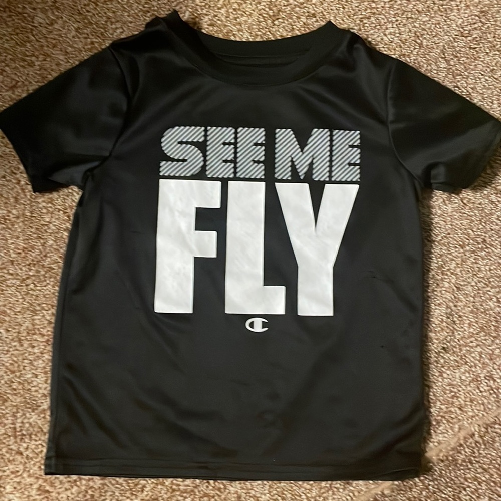 Champion “See Me Fly” black tee shirt 2T